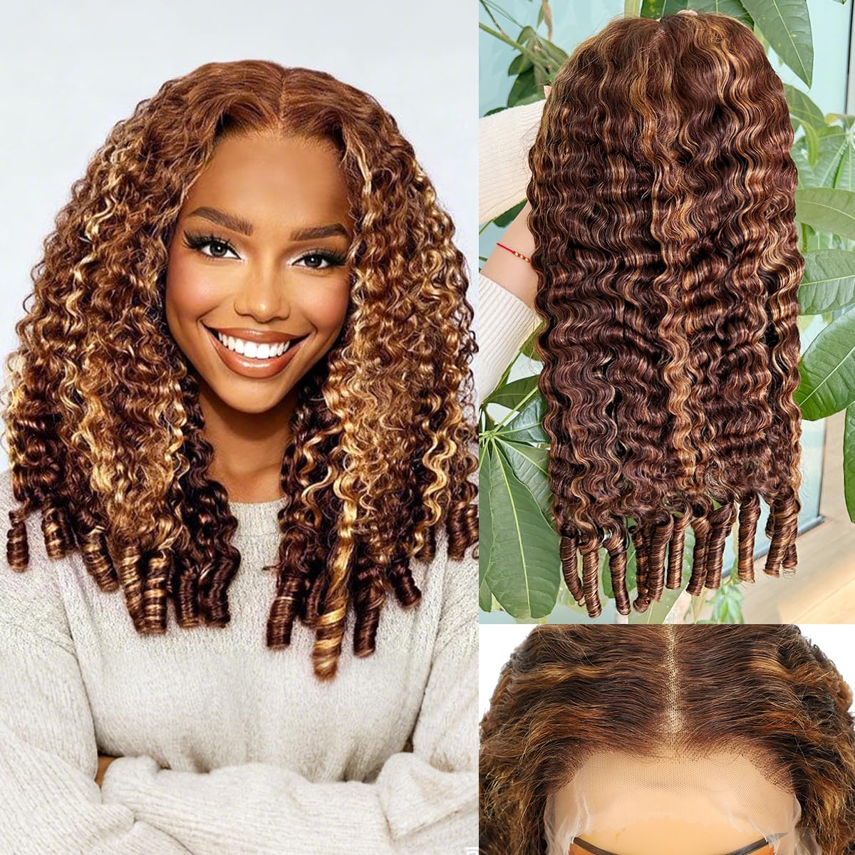 Coliki honey blonde Burmese curly wig with 13x6 HD lace front for natural parting and easy styling.