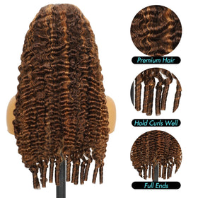Coliki honey blonde wig with ombre highlights for dimensional color and everyday wear.