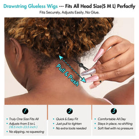 Coliki honey blonde Burmese curly wig features a pre-plucked natural hairline for ready-to-wear style.