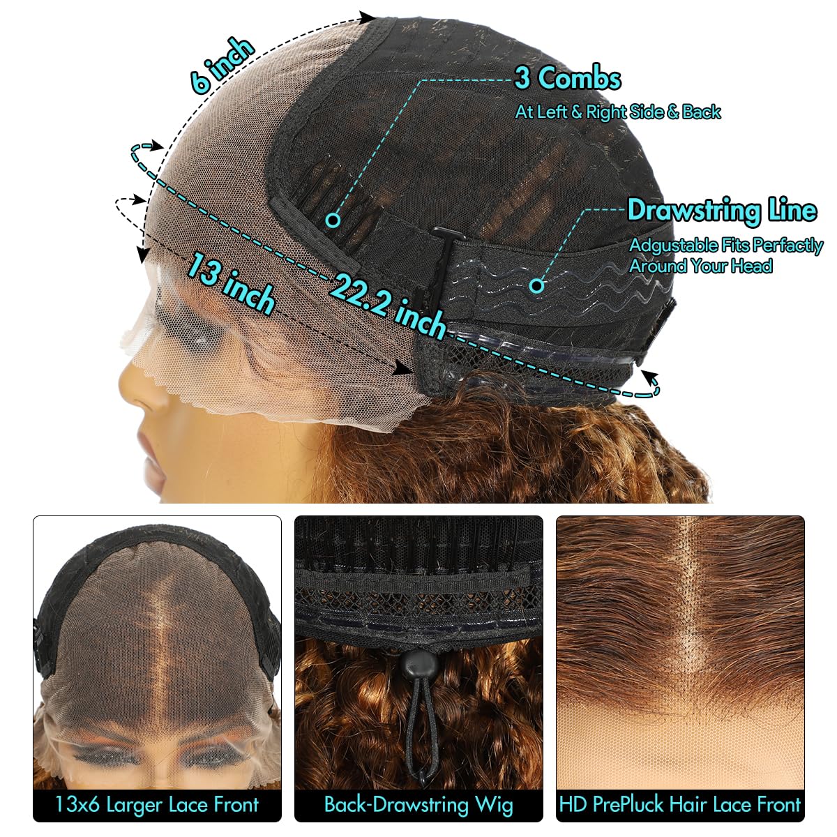 Coliki honey blonde wig made from virgin raw hair for durable, versatile styling options.