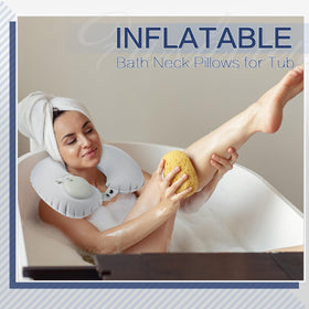 Colingmill soft polyester bath pillow offers cozy surface for relaxing soaks.