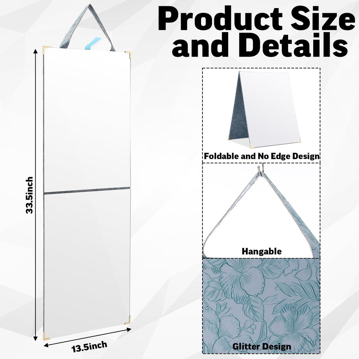 Colingmill folded backstage mirror blue compact size ideal for travel.