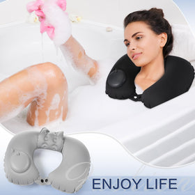 Colingmill portable bath pillow demonstrates travel-friendly, lightweight design for on-the-go spa moments.