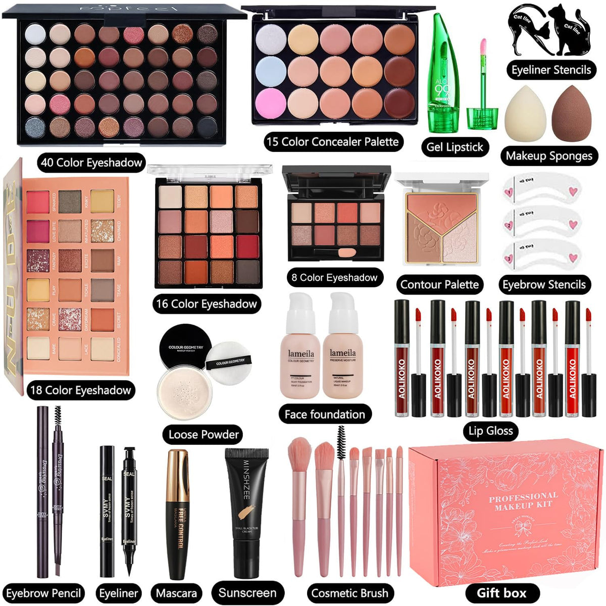 Coliusa 40-color eyeshadow palette for versatile day-to-night looks