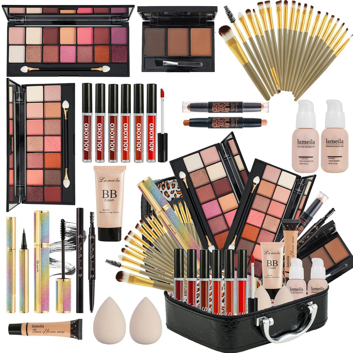 coliusa all-in-one makeup kit packaging shows premium design ideal for gifting