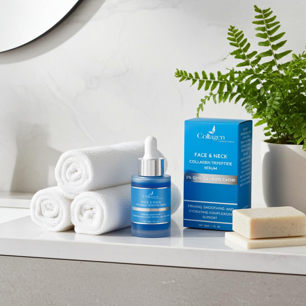 Collagen Tripeptides serum in glass bottle enables controlled dispensing and quick absorption