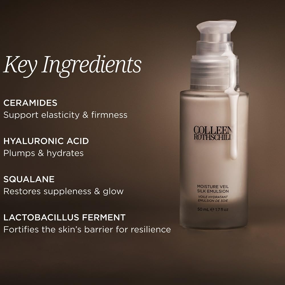 Label closeup emphasizes premium packaging of Colleen Rothschild Moisture Veil