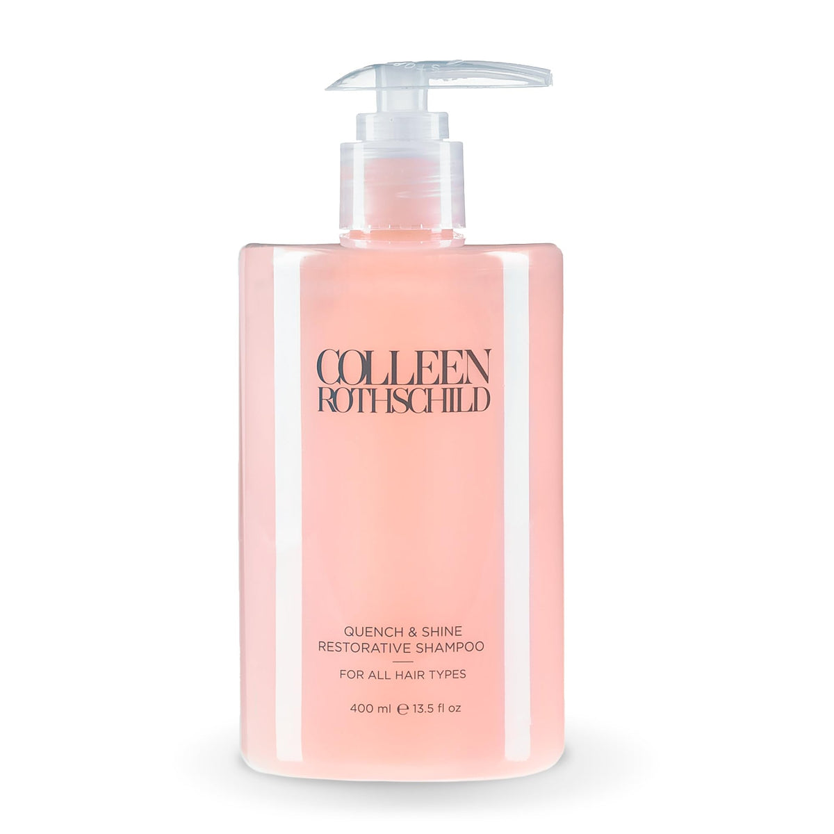Colleen Rothschild Quench & Shine bottle pouring for a gentle, hydrating cleanse.