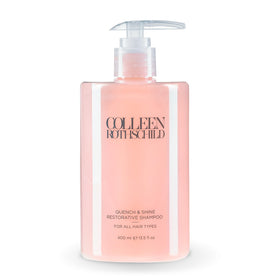 Colleen Rothschild Quench & Shine bottle pouring for a gentle, hydrating cleanse.