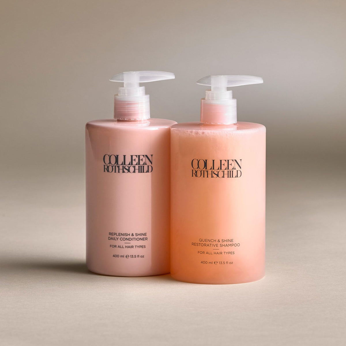Colleen Rothschild Quench & Shine on glossy, smooth-looking hair.