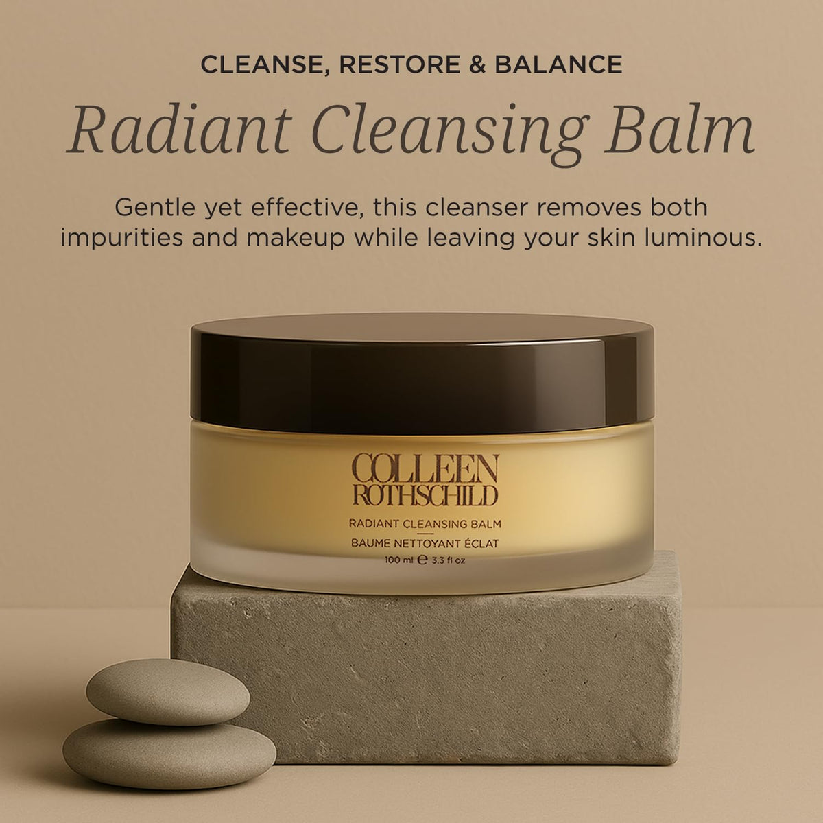 COLLEEN ROTHSCHILD Radiant Cleansing Balm texture emulsifying on skin