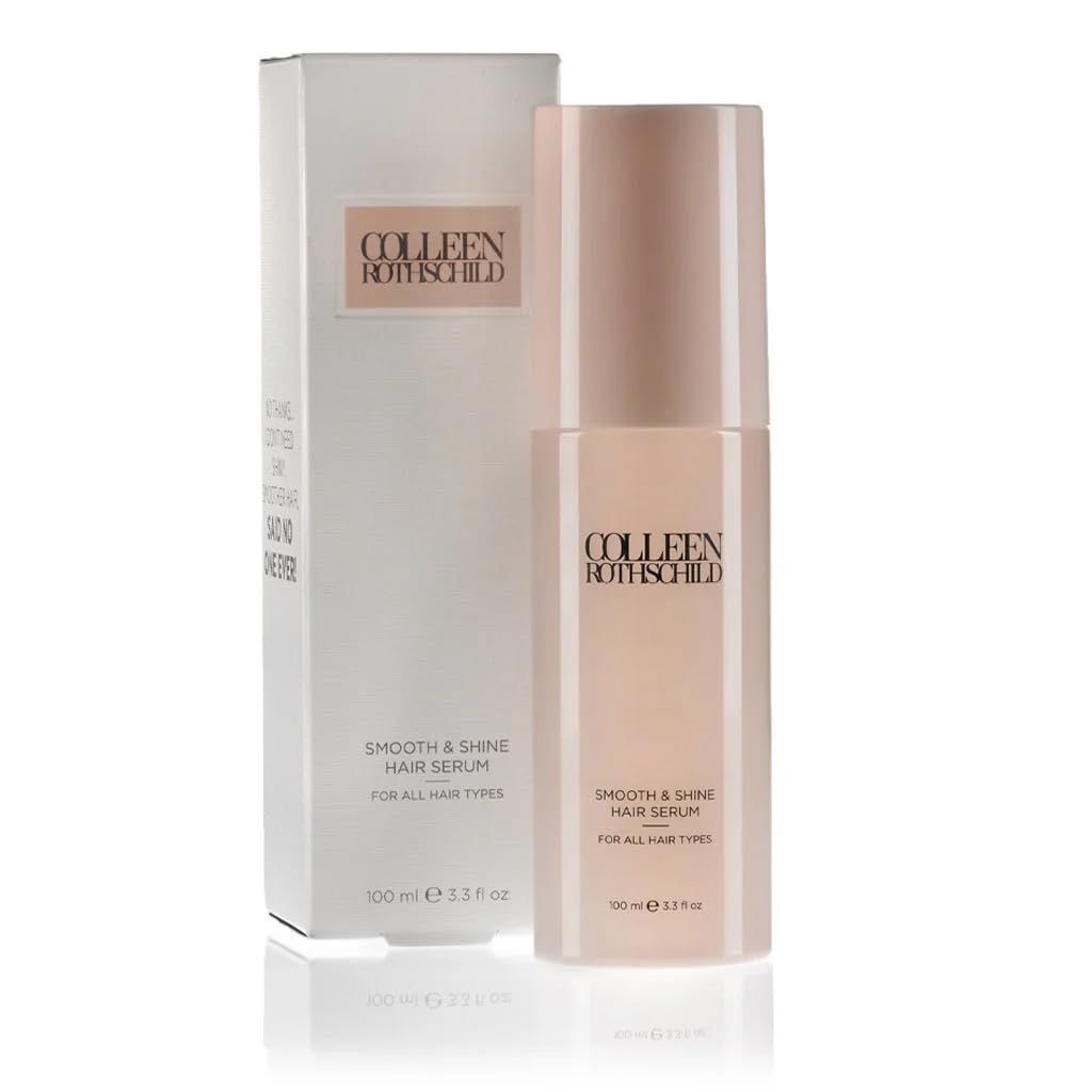 Colleen Rothschild Smooth & Shine Serum on frizz-prone hair for a smooth look.