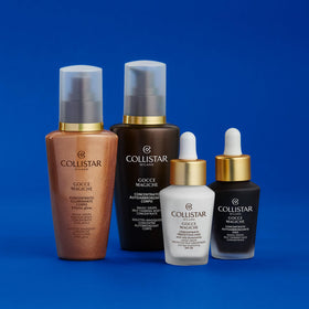 Collistar Magic Drops glow on skin shows sun-kissed, natural-looking tan.