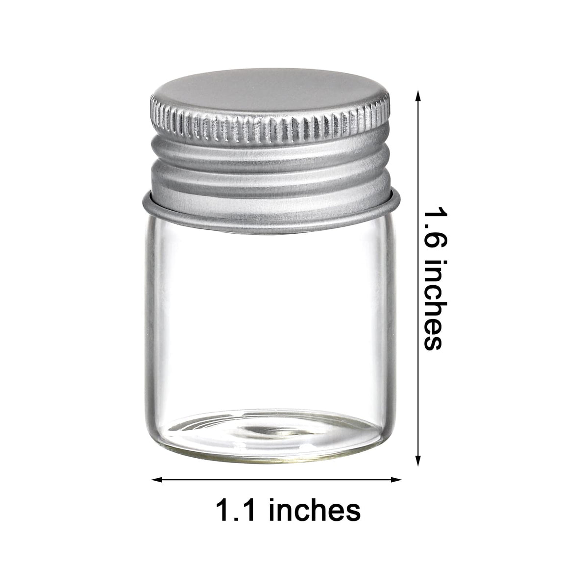 Coloch 15ml empty glass jar closeup highlights screw cap seal.