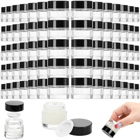 Coloch 70-pack 10ml glass jar with airtight lid for travel cosmetics