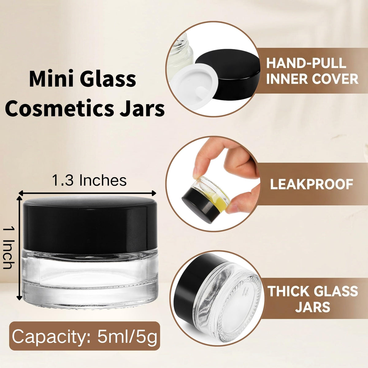 Coloch glass sample container close-up showing the lid and seal