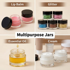 Coloch heavy-base mini glass jar showing stability