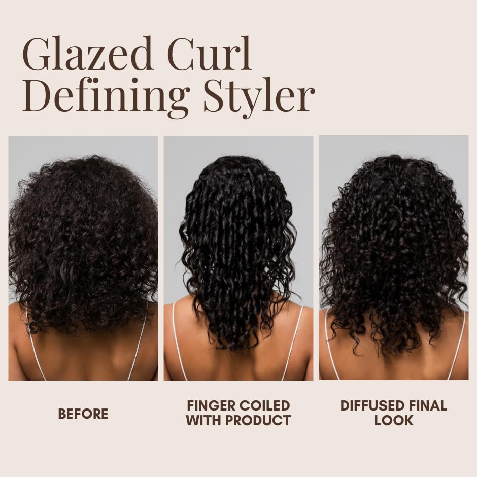 Color Edge Glazed Curl Defining Styler defined curls with a glossy finish and light feel.