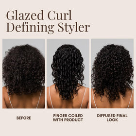 Color Edge Glazed Curl Defining Styler defined curls with a glossy finish and light feel.