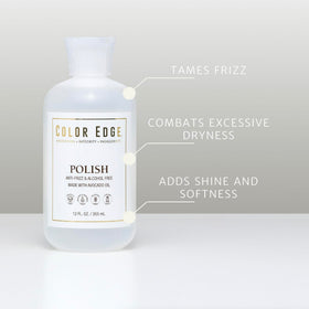 Color Edge Polish on dry hair for a luminous, manageable finish.