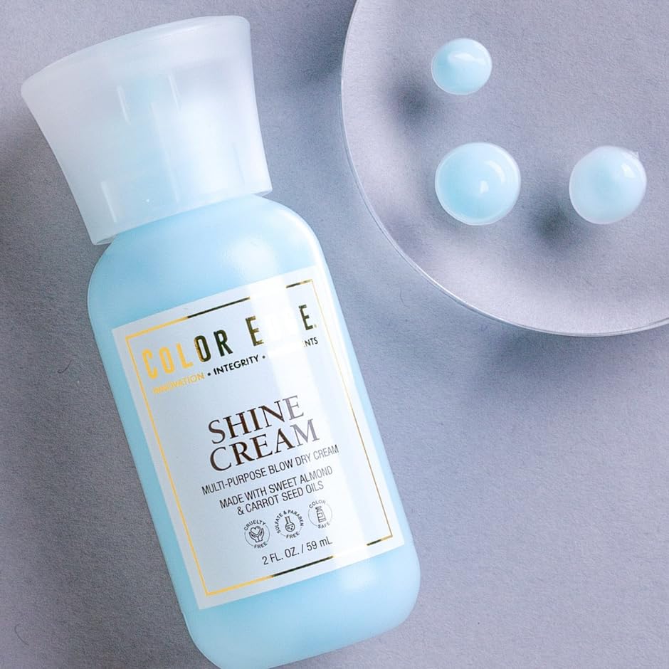 Color Edge Shine Cream Detangler pump dispenser ready for use during styling.