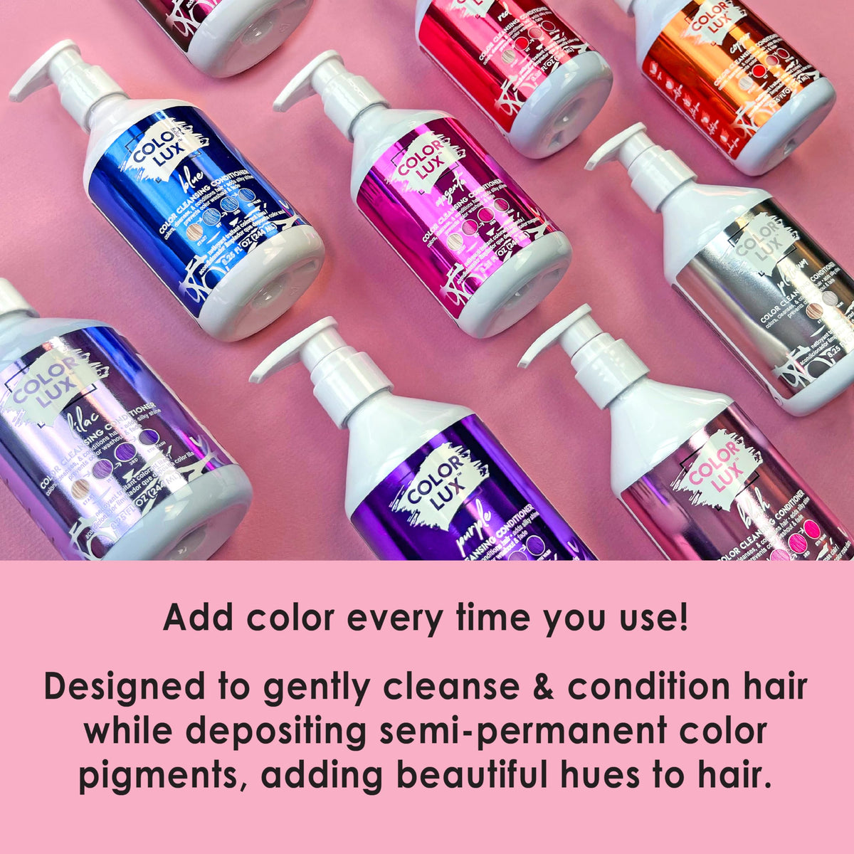 Color Lux Blush being applied to wet hair for even color deposition