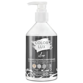 Color Lux Color Cleansing Conditioner Silver packaging highlights a color-depositing vegan formula.