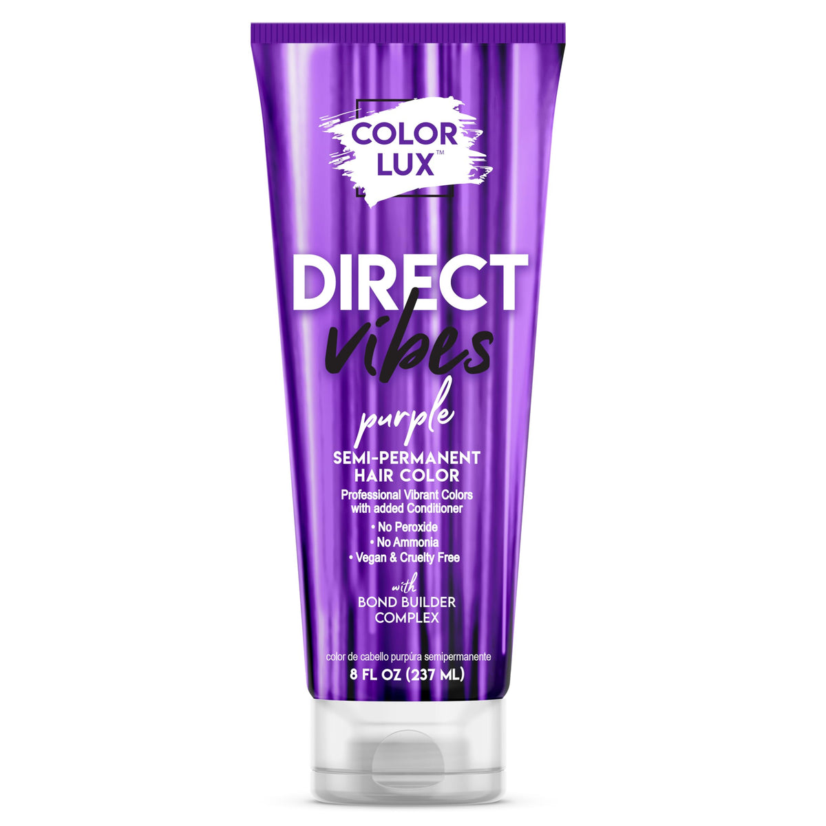Color Lux Direct Vibes Purple bottle for at-home vibrant color application.