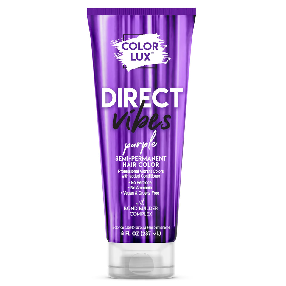 Color Lux Direct Vibes Purple bottle for at-home vibrant color application.