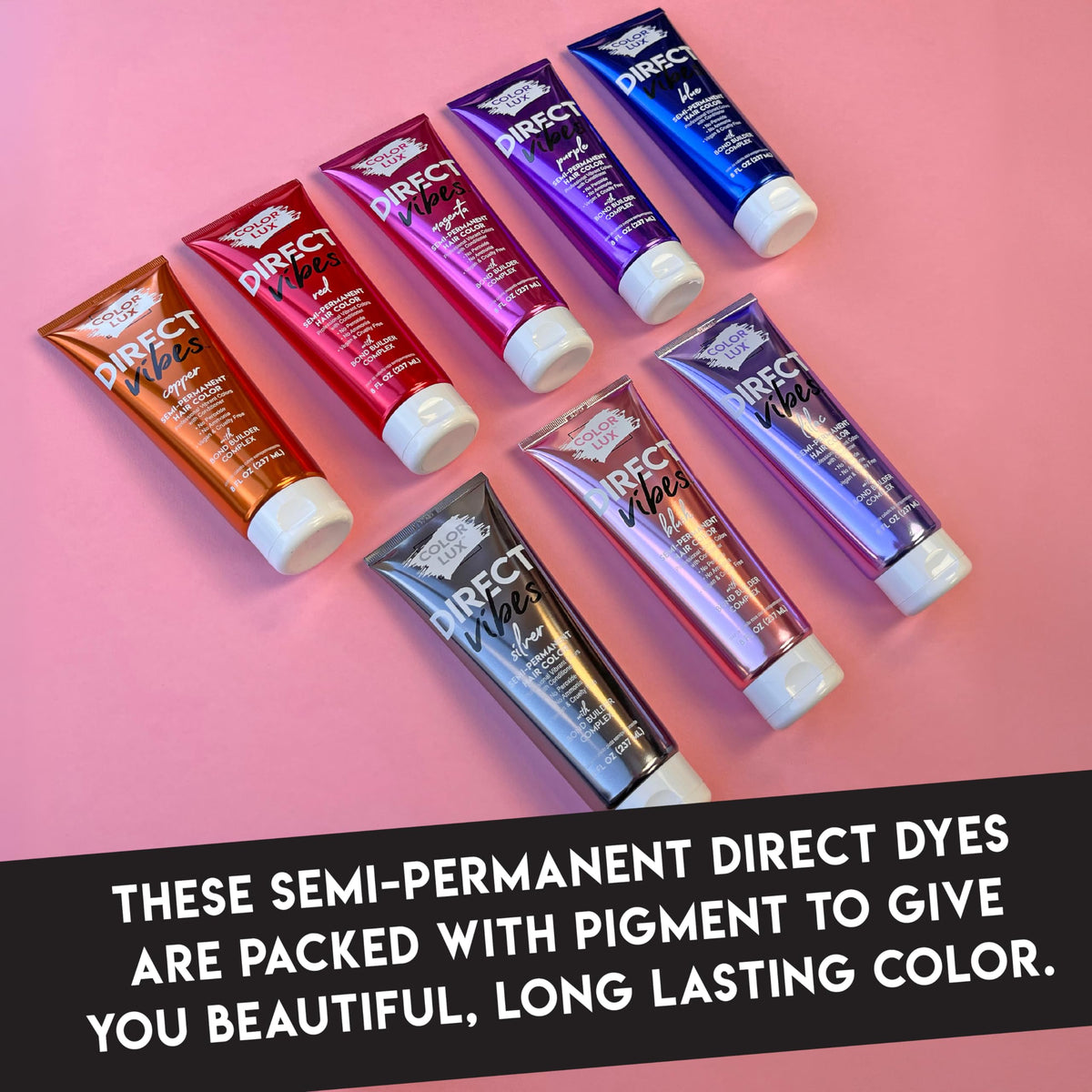 Color Lux Direct Vibes Red application demonstrates easy DIY coloring.