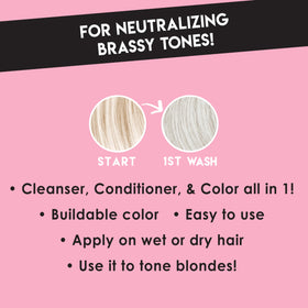 Color Lux Platinum tone application showing cool, even platinum shine.