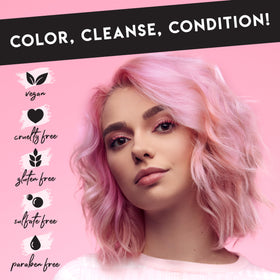 Color Lux Rose Gold hair showing luminous shine after use