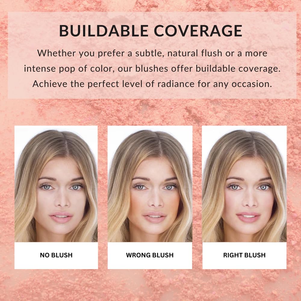 Color Pro Blush on cheeks adds a warm, natural glow.