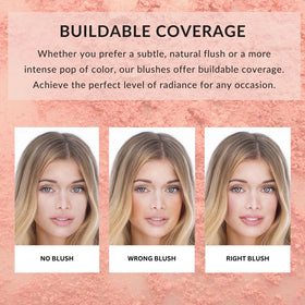 Color Pro Blush on cheeks adds a warm, natural glow.