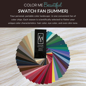 Color Me Beautiful summer color fan premium paper swatches show true tones.