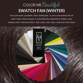 Color Me Beautiful Winter Color Fan compact case fits in purse for on-the-go use