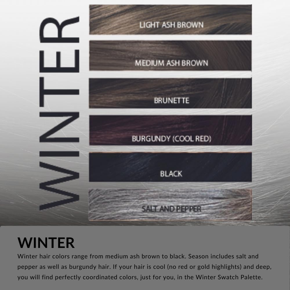 Color Me Beautiful Winter Color Fan premium paper swatches feel sturdy