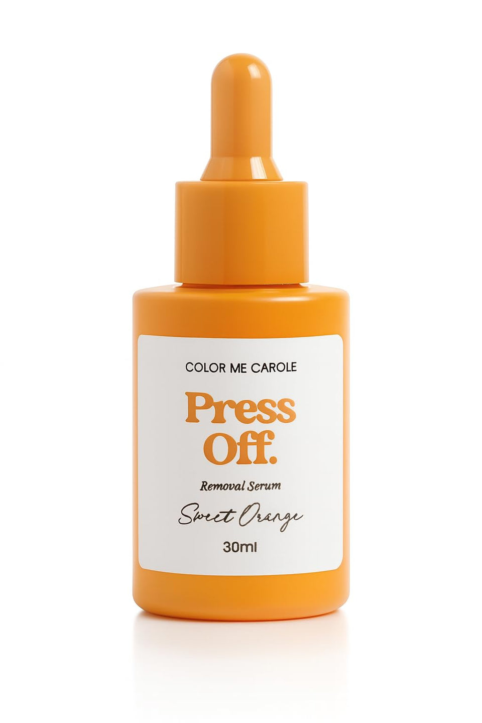 Color Me Carole Press Off bottle highlights a gentle, acetone-free nail removal solution.