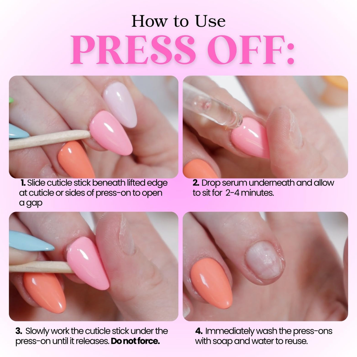 Color Me Carole Press Off Sweet Orange label evokes calming moments during removal.