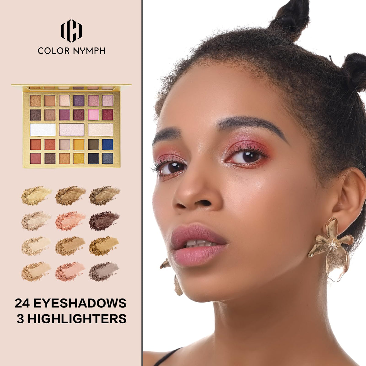 Color Nymph two blushes and two bronzers for sculpted, flattering cheek color.