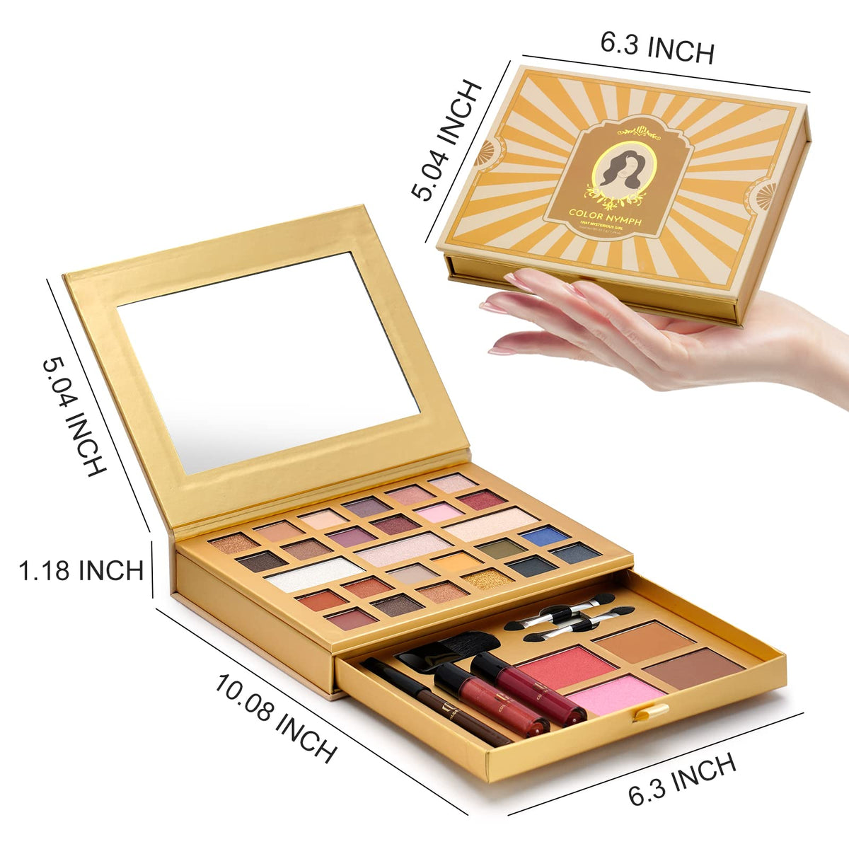 Color Nymph three highlighters deliver a radiant glow with quick application.