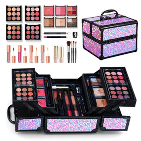 Color Nymph All In One Makeup Kit in the train case, ideal for organized travel and everyday routines.
