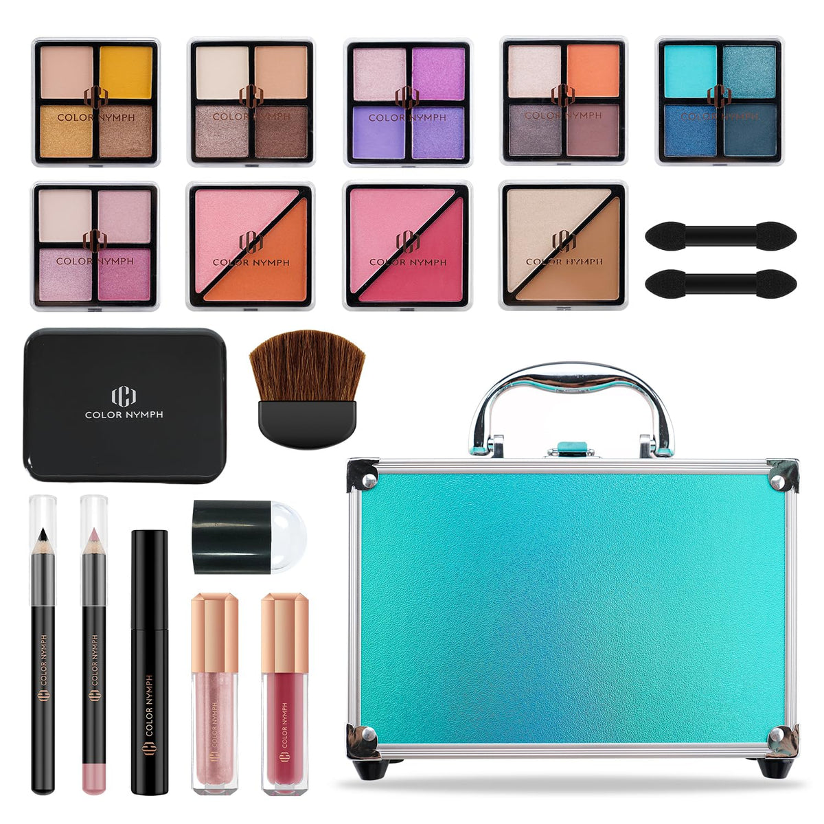 Color Nymph beginner kit with train case ready for teen makeup on the go