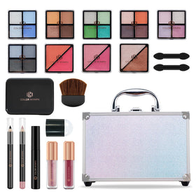 Color Nymph beginner makeup kit with train case for easy travel and organization