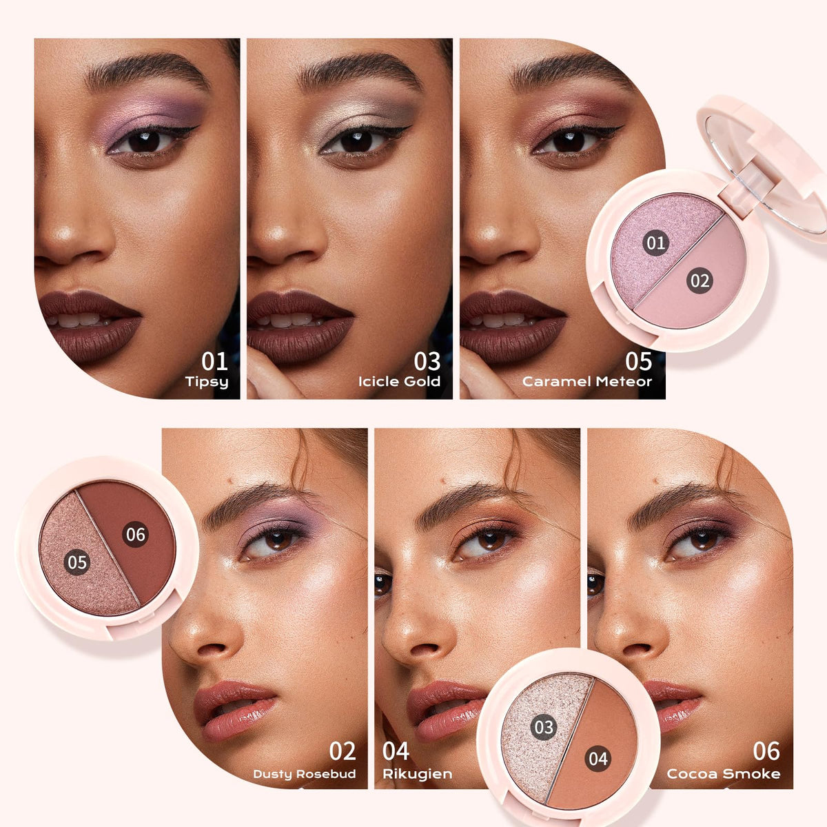 Color Nymph buttery mattes swatches demonstrate easy layering