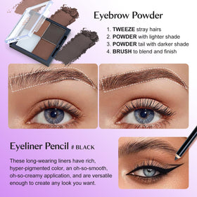 Color Nymph contour and highlighter powders to sculpt features softly