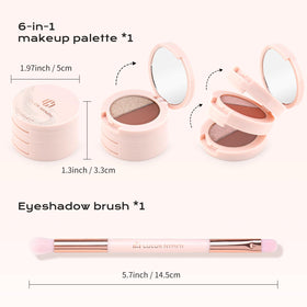 Color Nymph eyeshadow brush included for smooth blending on the go.