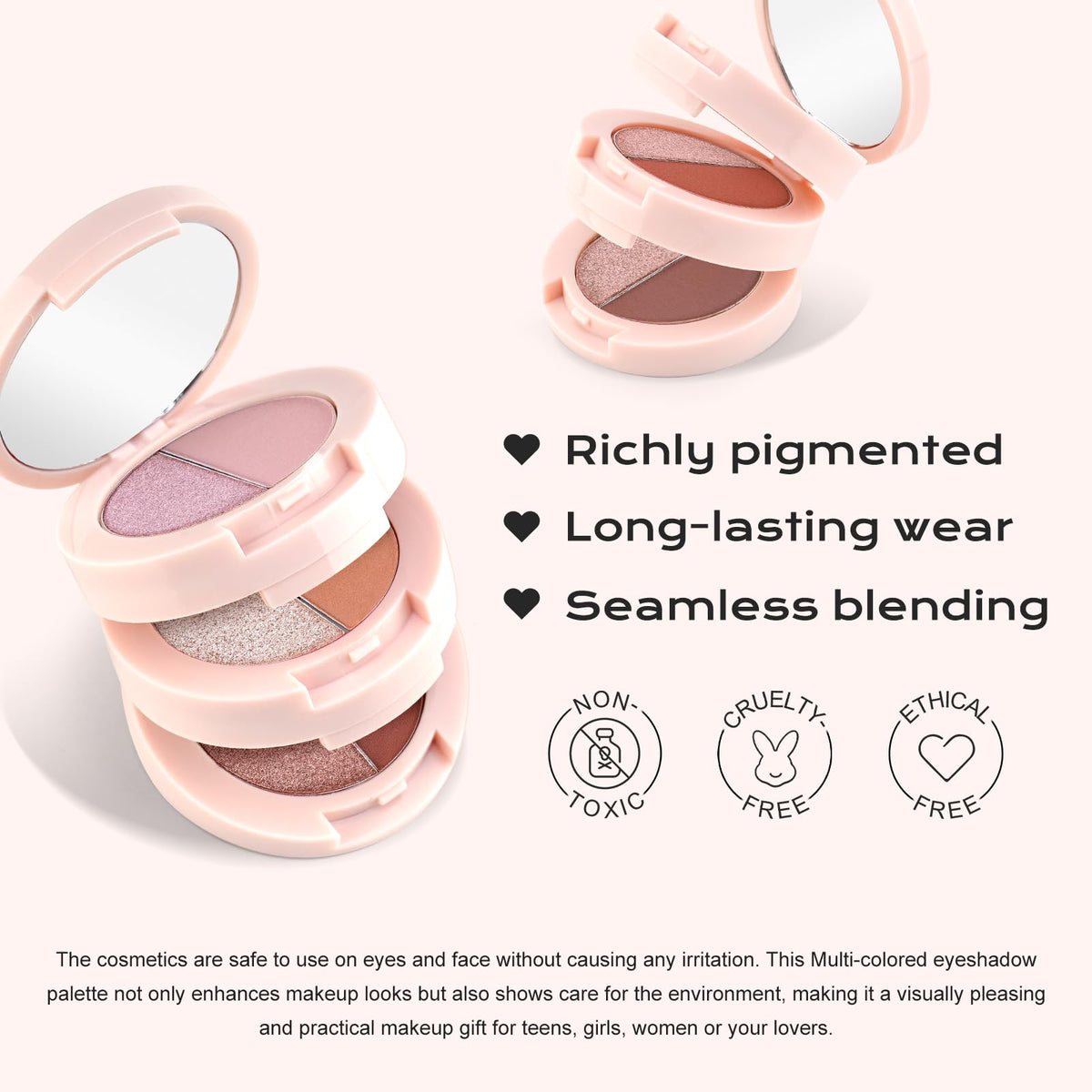 Color Nymph eyeshadow brush included for precise application