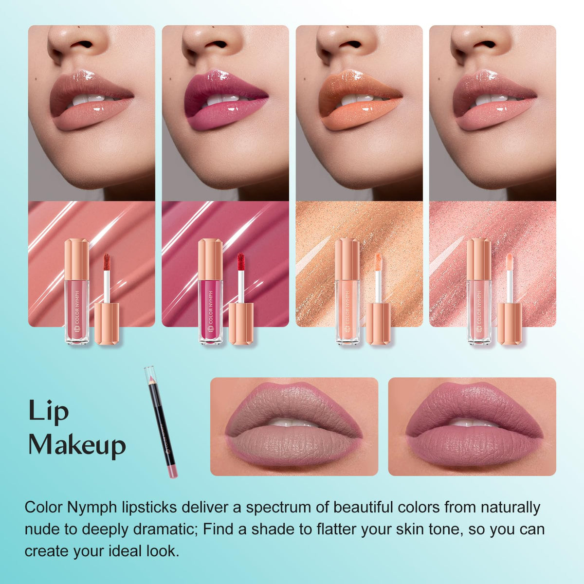 Color Nymph highlighter and contour powders for subtle feature sculpting