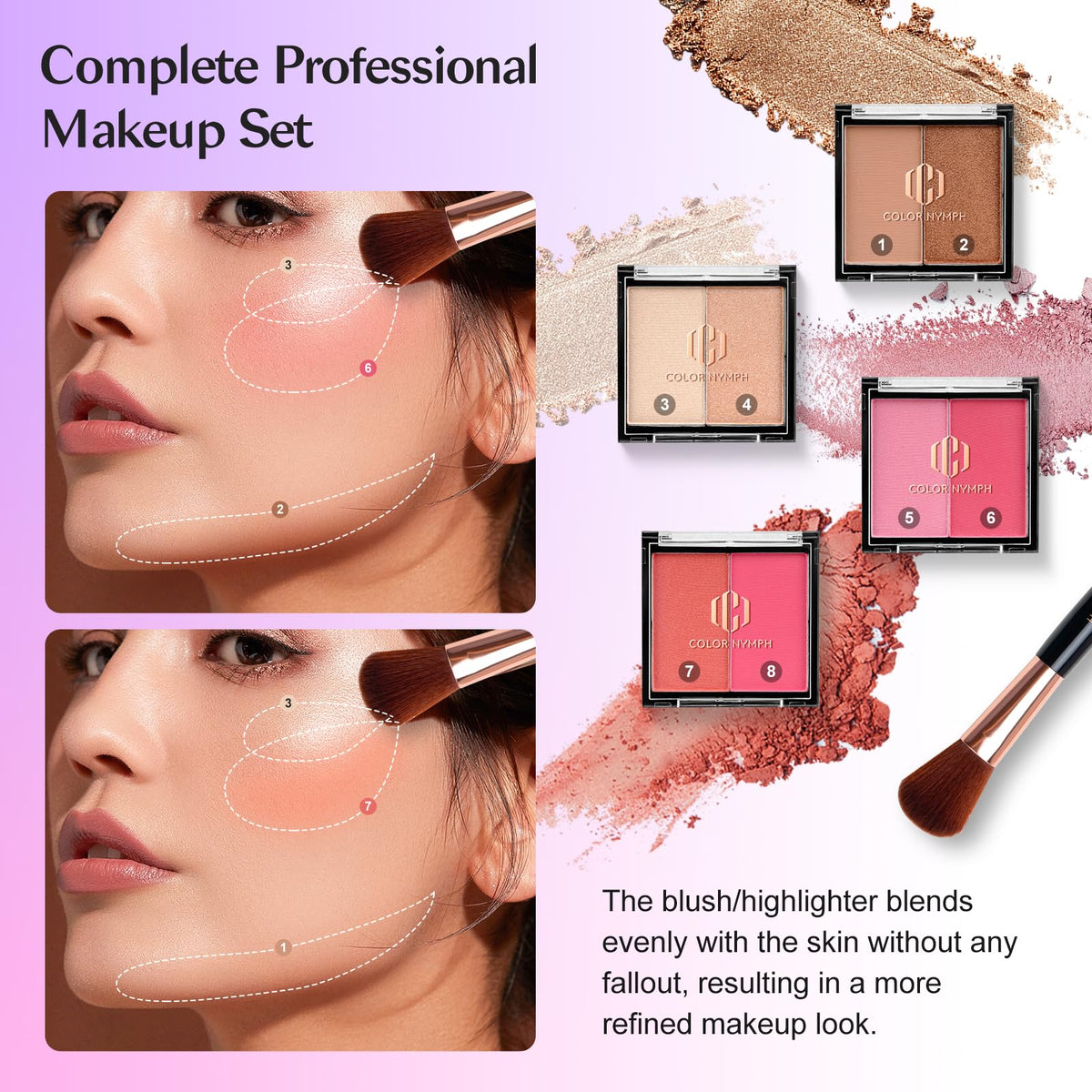 Color Nymph Lip Gloss 4 colors, glossy finish to brighten any complexion.
